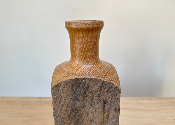 Hand Turned Oak Bottle- Made by Alan
