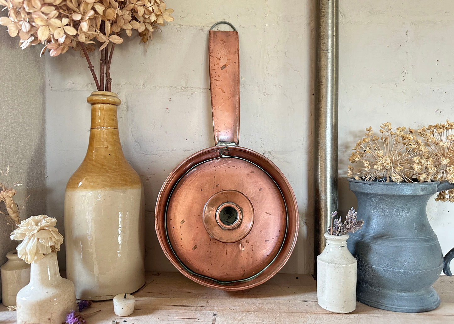 Copper Pan Candlestick