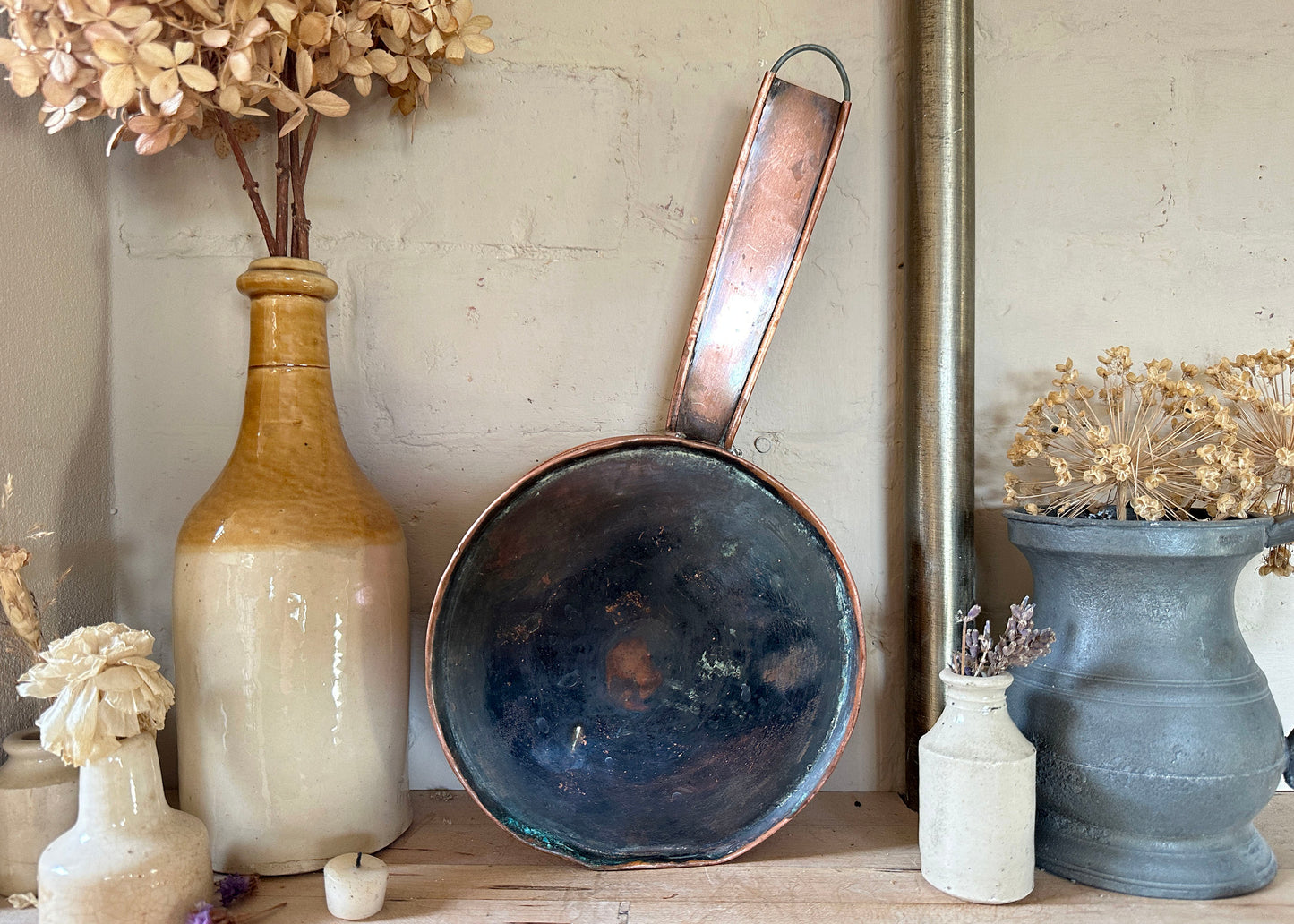 Copper Pan Candlestick