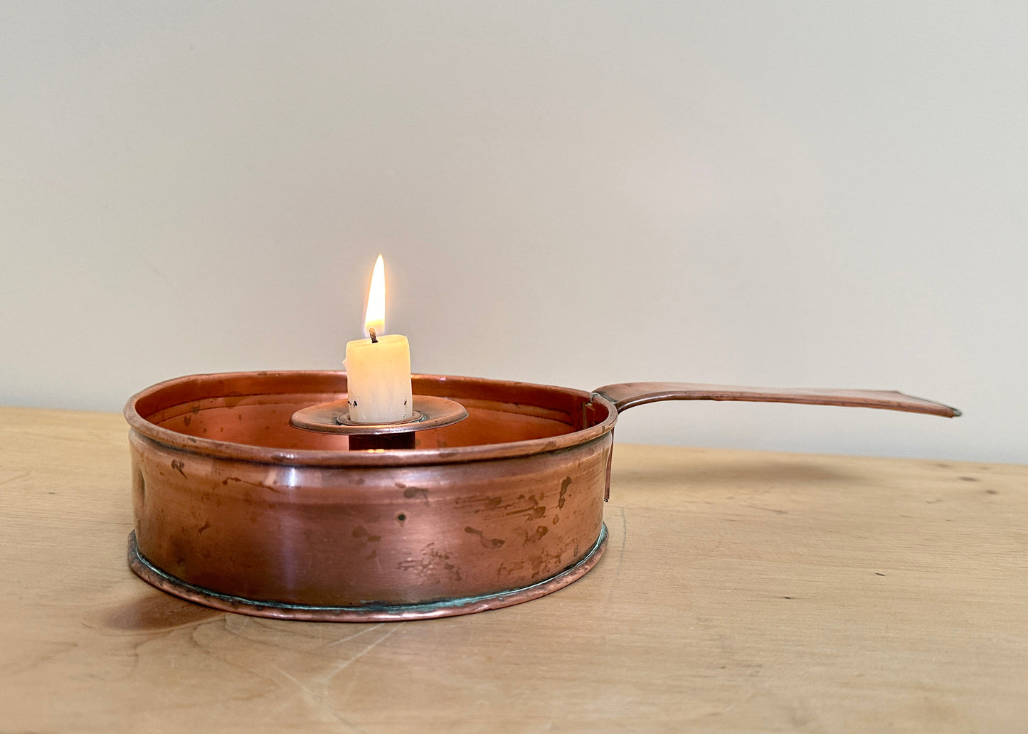 Copper Pan Candlestick