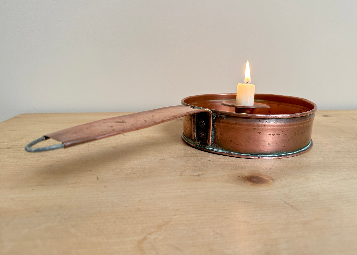 Copper Pan Candlestick