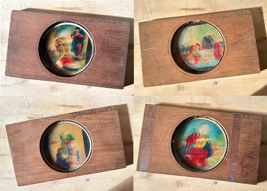 x4 Hand Painted Magic Lantern Slides