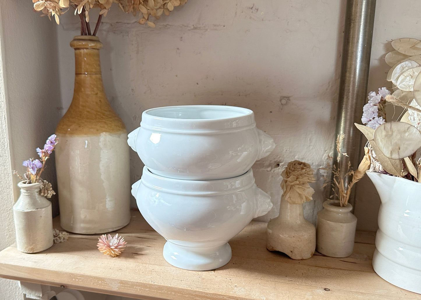 Pair of Pillivuyt Porcelain Soup Bowls