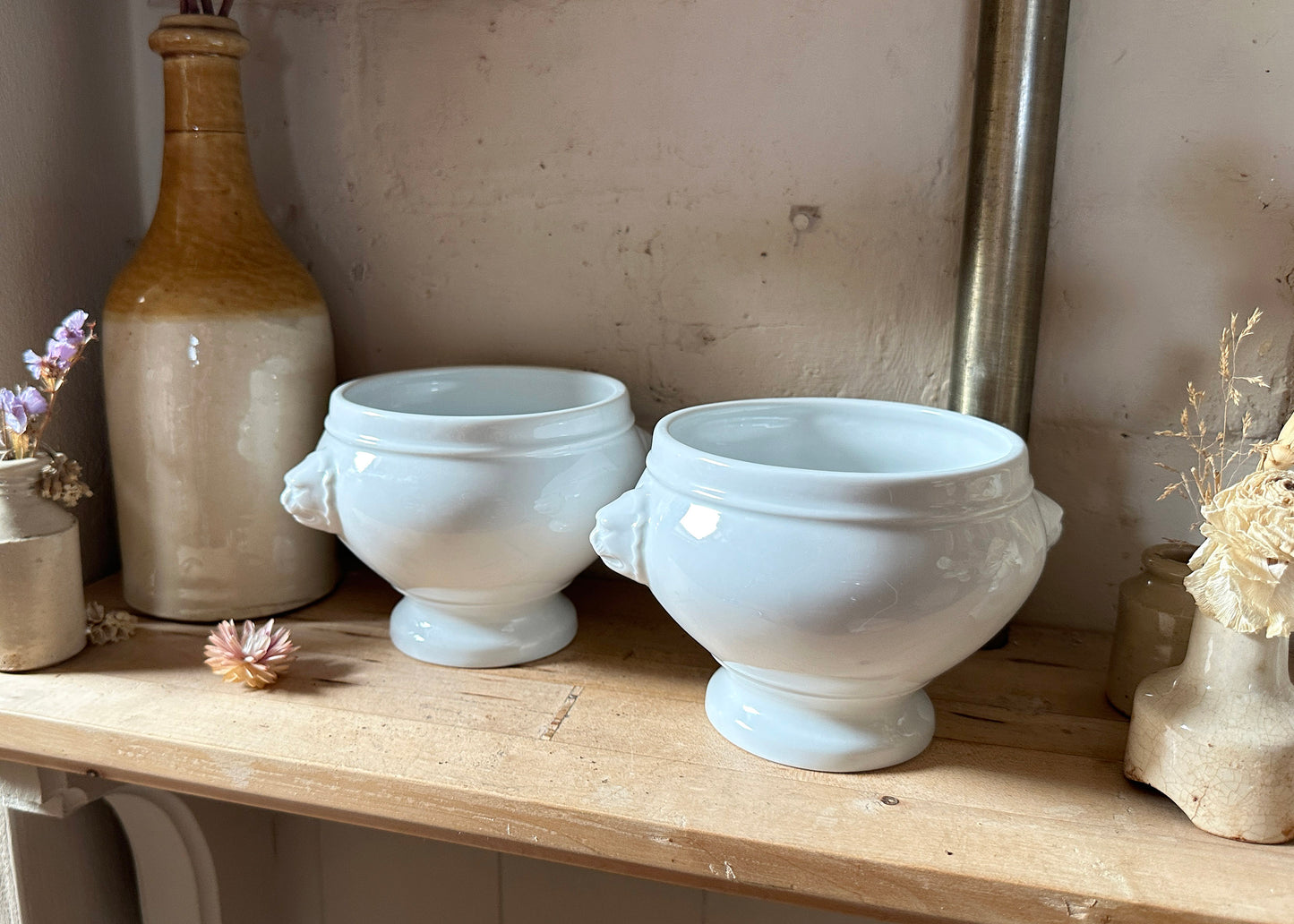 Pair of Pillivuyt Porcelain Soup Bowls