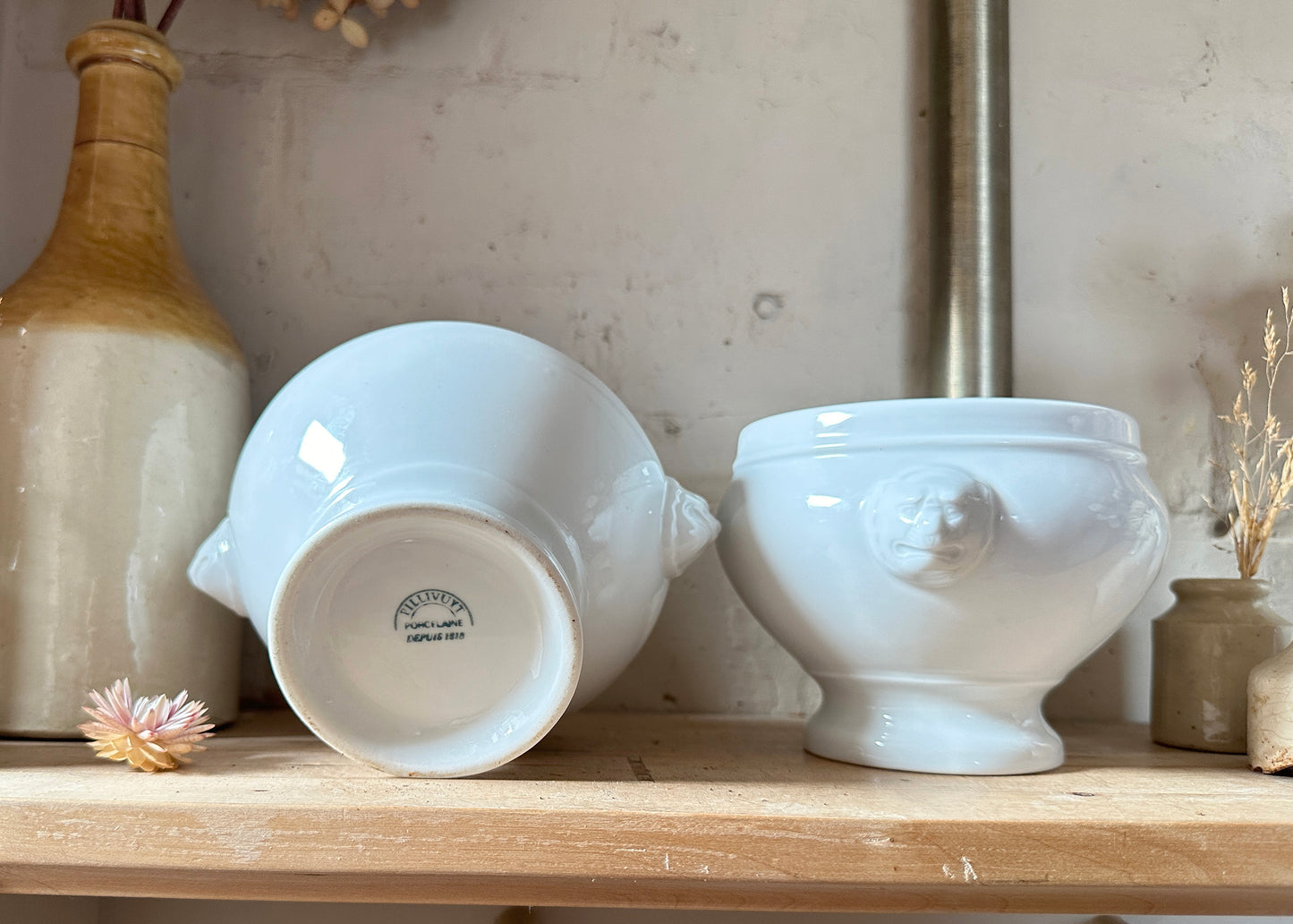 Pair of Pillivuyt Porcelain Soup Bowls