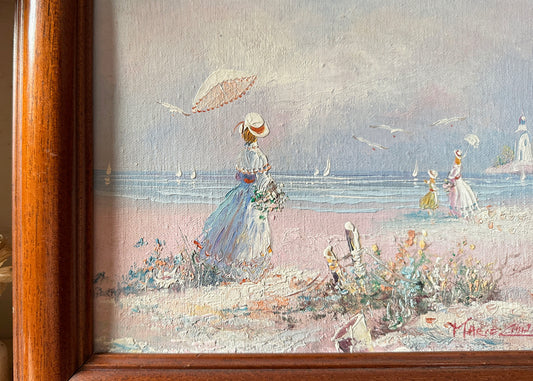 'Marie Charlot' Framed Beach Painting