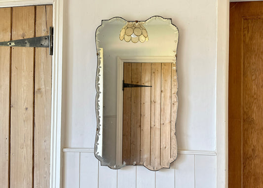 Etched Frameless Wall Mirror