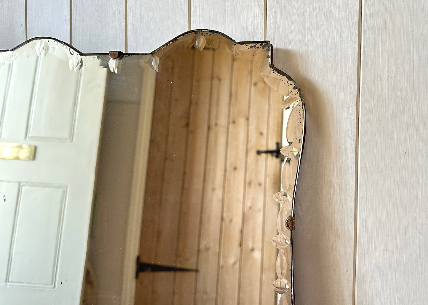 Etched Frameless Wall Mirror