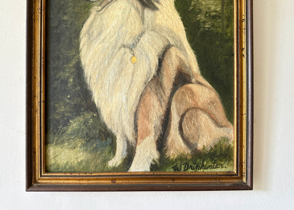 Shetland Dog Oil Painting