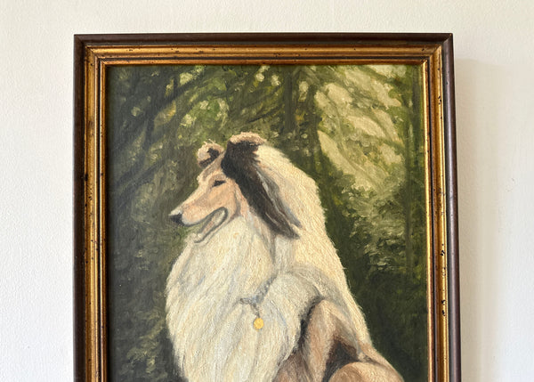 Shetland Dog Oil Painting