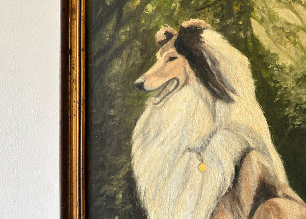 Shetland Dog Oil Painting