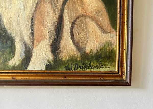 Shetland Dog Oil Painting