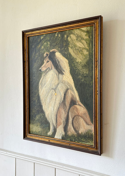 Shetland Dog Oil Painting