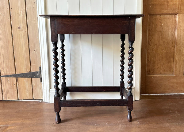 Oak Table, Barley Twist Legs