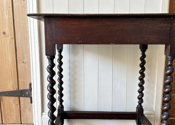 Oak Table, Barley Twist Legs