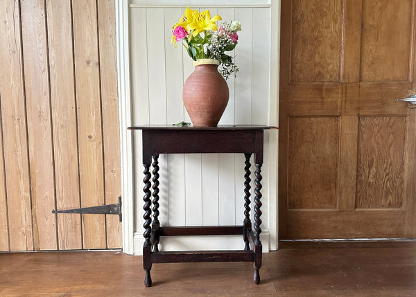 Oak Table, Barley Twist Legs