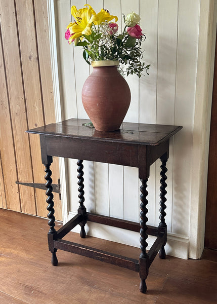Oak Table, Barley Twist Legs