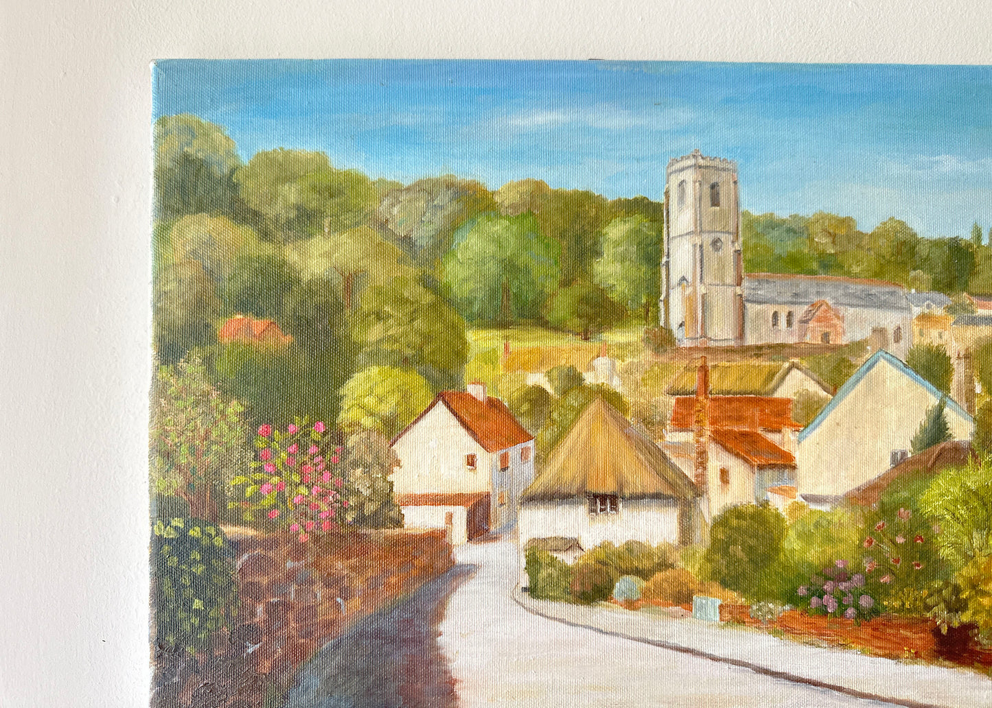 Naive Painting of Village