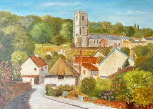 Naive Painting of Village