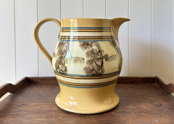 Giant Mochaware Jug, 1850s