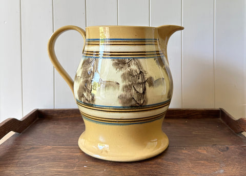 Giant Mochaware Jug, 1850s