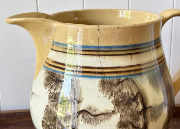 Giant Mochaware Jug, 1850s