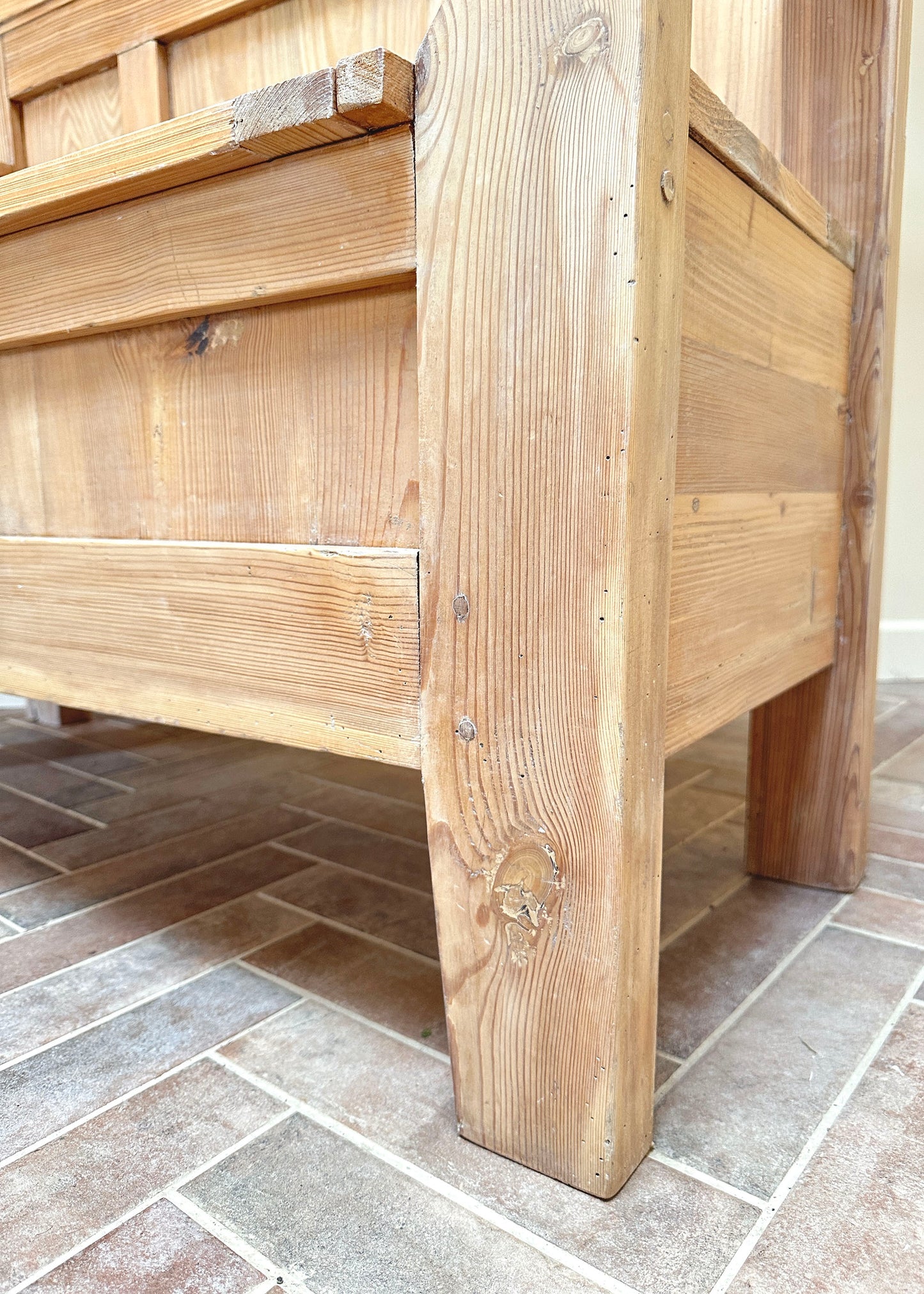 Pitch Pine Box Bench