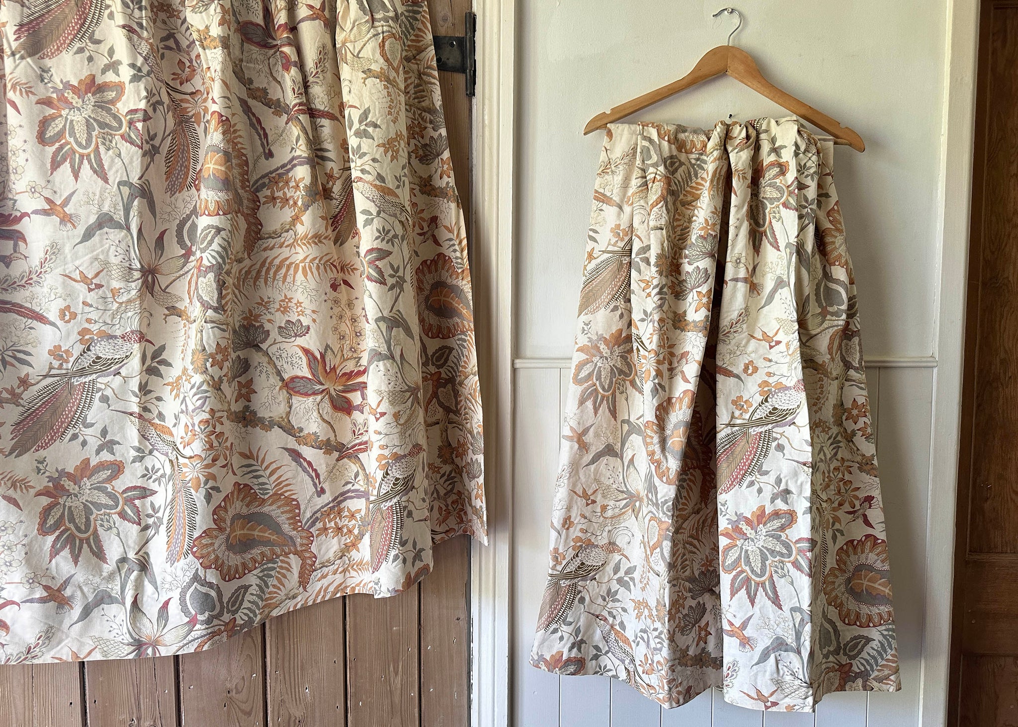 Pair of Sanderson Curtains- Botanical Birds