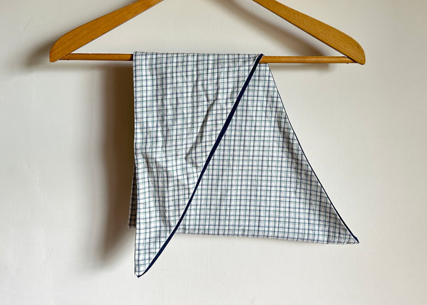 Vintage Checkered Fabric Scarf