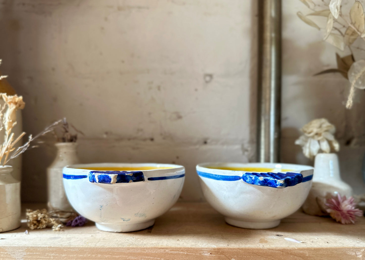 Pair of Quimper Faience Bowls