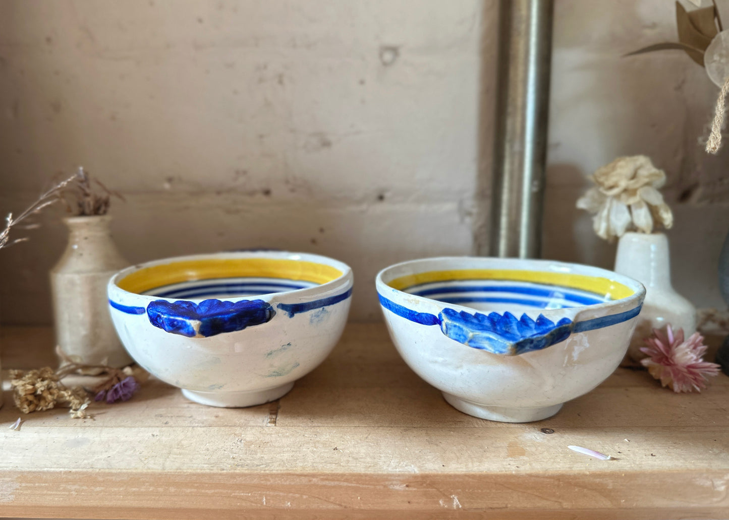 Pair of Quimper Faience Bowls