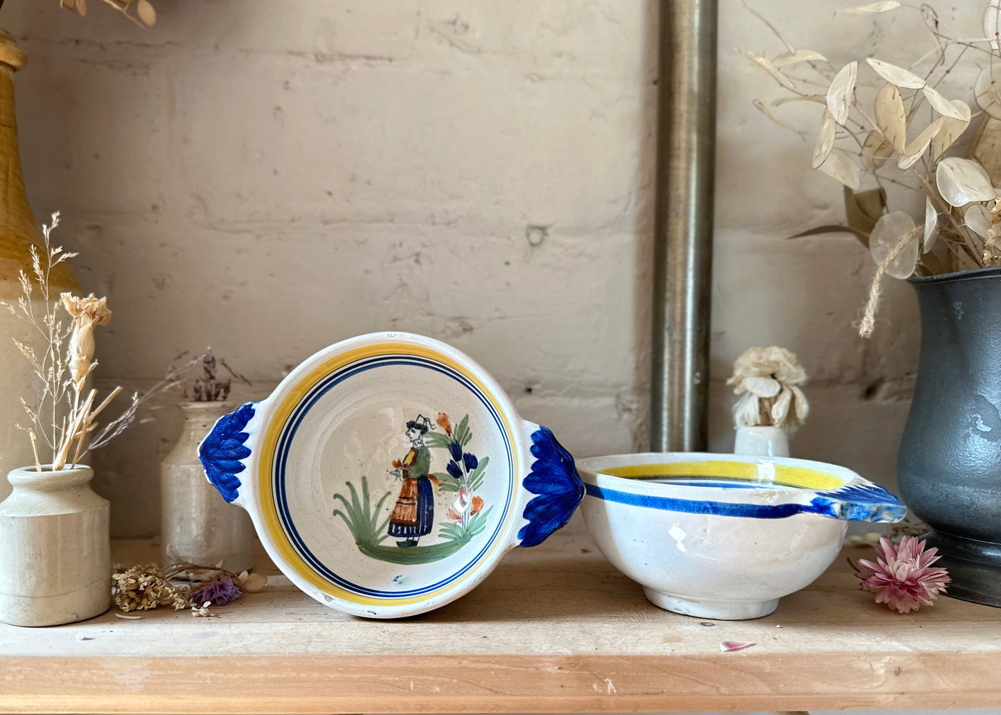 Pair of Quimper Faience Bowls