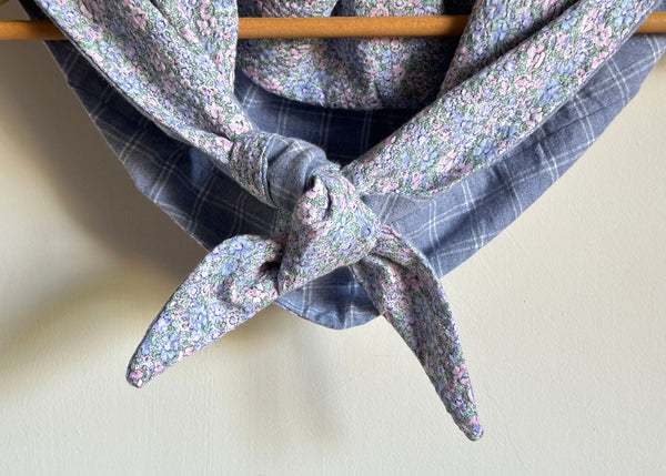 Vintage Floral Fabric Scarf