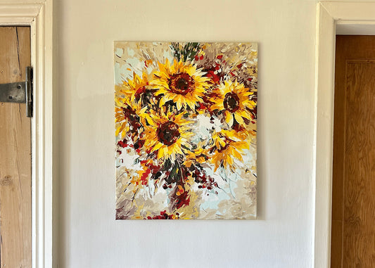 Bold Sunflowers Canvas Painting