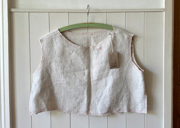 Old French Linen Crop Top