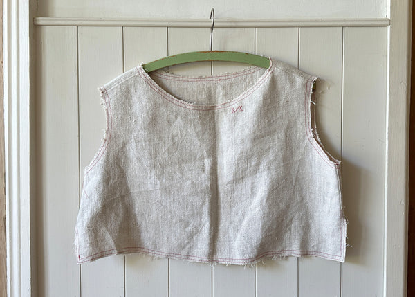 Old French Linen Crop Top