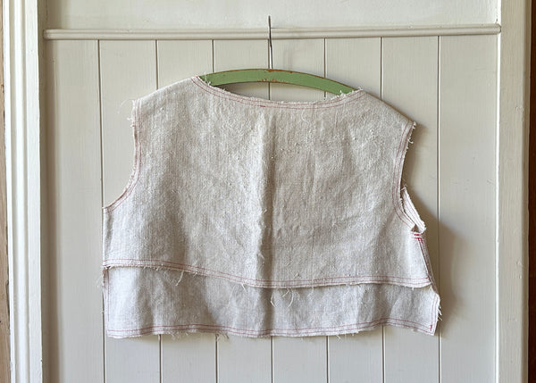 Old French Linen Crop Top