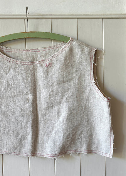 Old French Linen Crop Top
