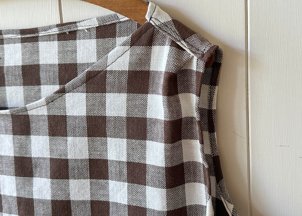 Upcycled Gingham Tablecloth Blouse