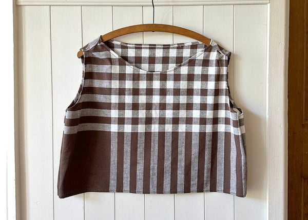 Upcycled Gingham Tablecloth Blouse