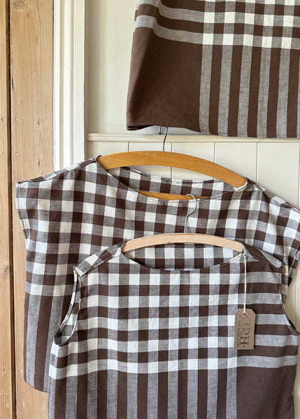 Upcycled Gingham Tablecloth Blouse