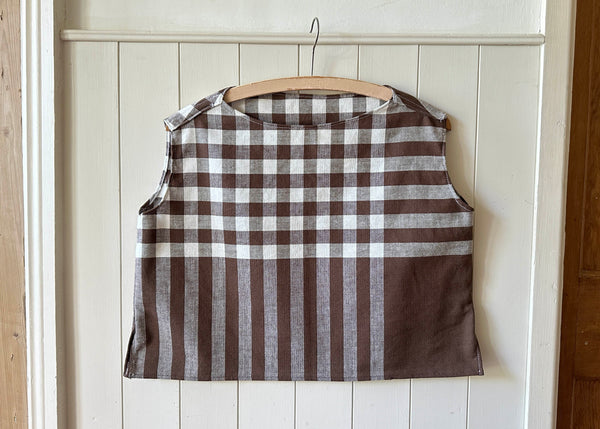 Upcycled Gingham Tablecloth Blouse
