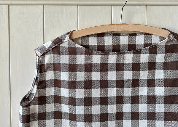 Upcycled Gingham Tablecloth Blouse