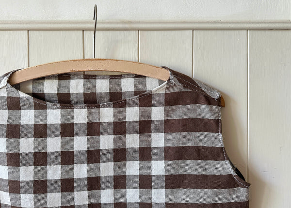 Upcycled Gingham Tablecloth Blouse