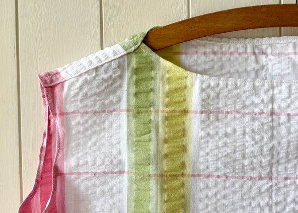 Vintage Striped Tablecloth Blouse