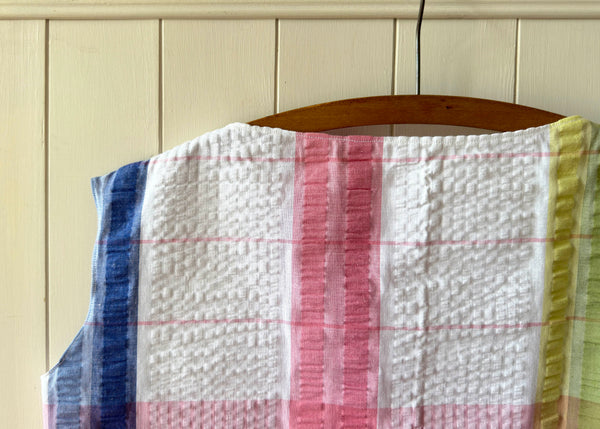 Vintage Striped Tablecloth Blouse