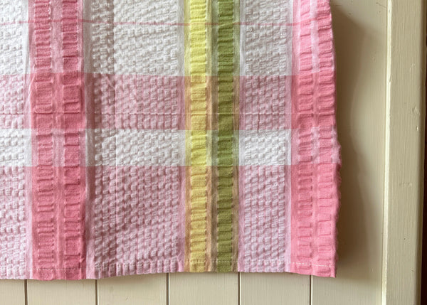Vintage Striped Tablecloth Crop Top