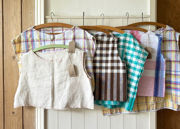 Old French Linen Crop Top