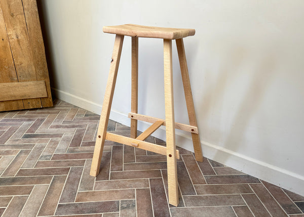 Beech Saddle Stool - Made by Alan