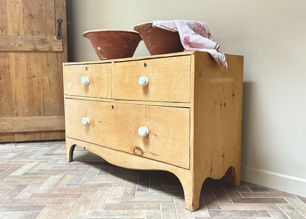 Short Pine Chest of Drawers